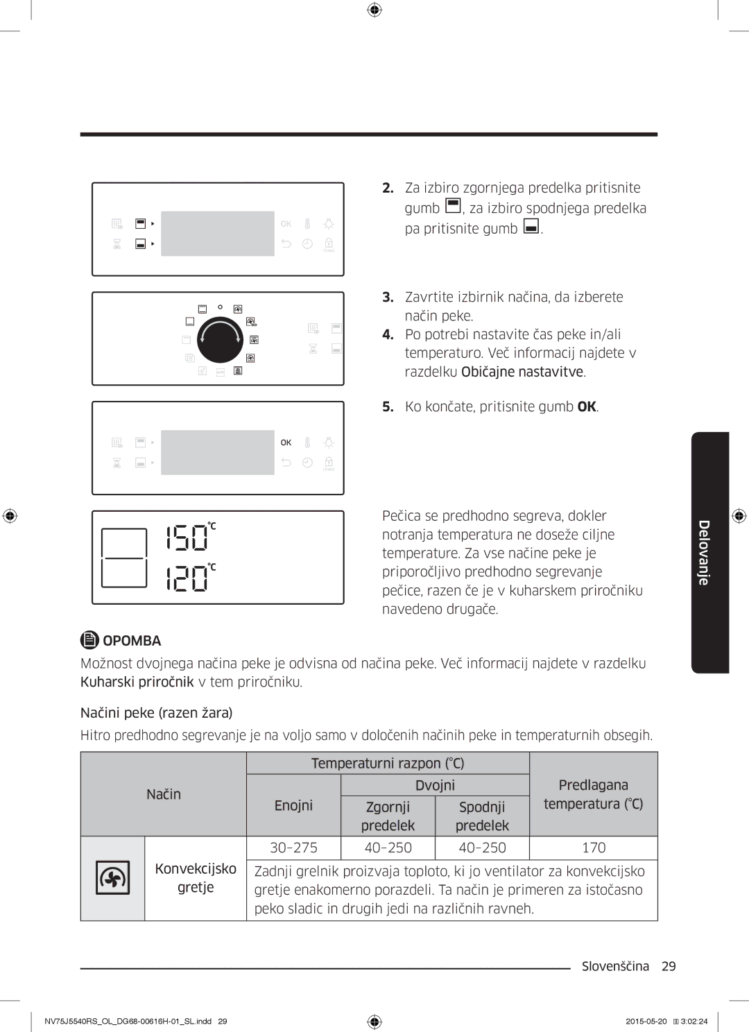 Samsung NV75J5540RS/OL manual Slovenščina  